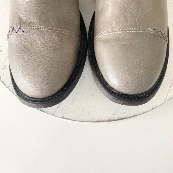 Lane DUSTOFF Womens Cowboy Boots 9 Gray Leather Cowgirl Ankle Boots Western - Picture 6 of 10